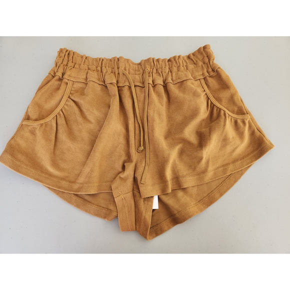 NWT Daily Practice by Anthropologie Pull-On Sweat Shorts Size XS Golden Sun - Picture 2 of 11
